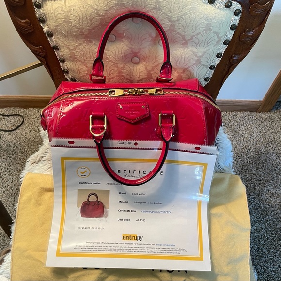 LOUIS VUITTON Montana Handbag Monogram Verni Leather Rose Andian - Valentines 💘 - Picture 10 of 16